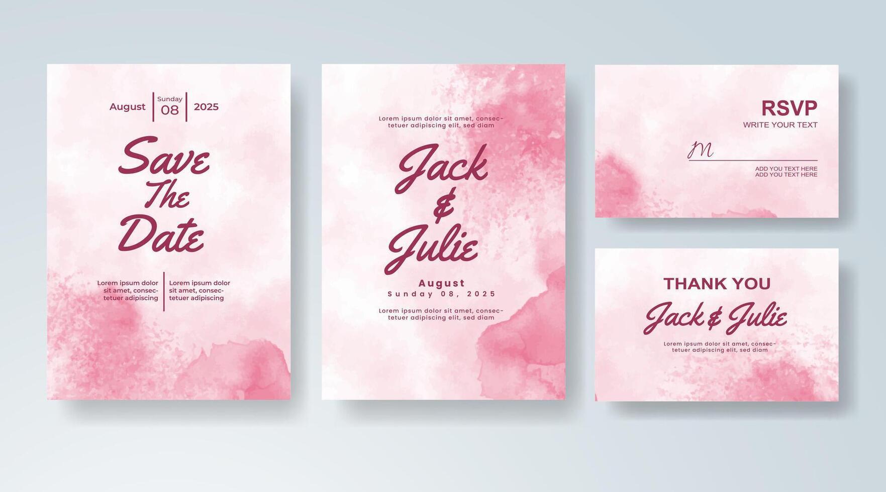 Abstract colors flowing across a delicate wedding card. vector