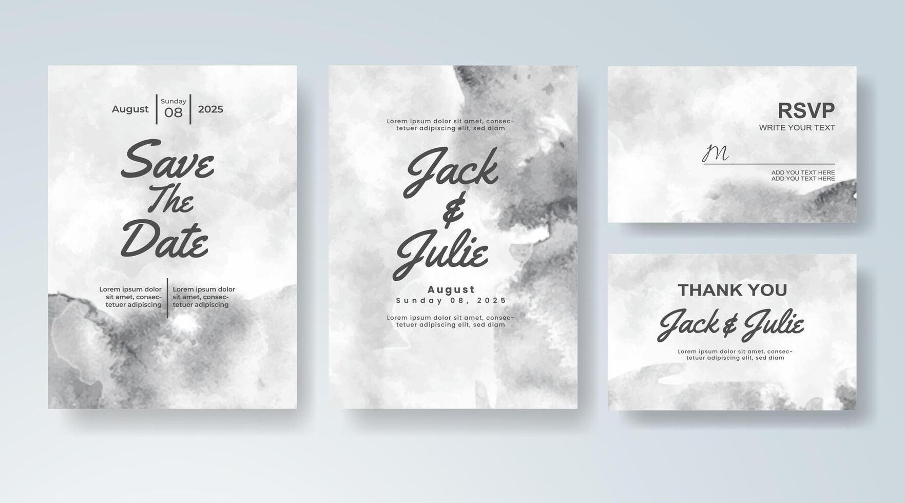 Soft-toned invitation with expressive digital brushwork. vector