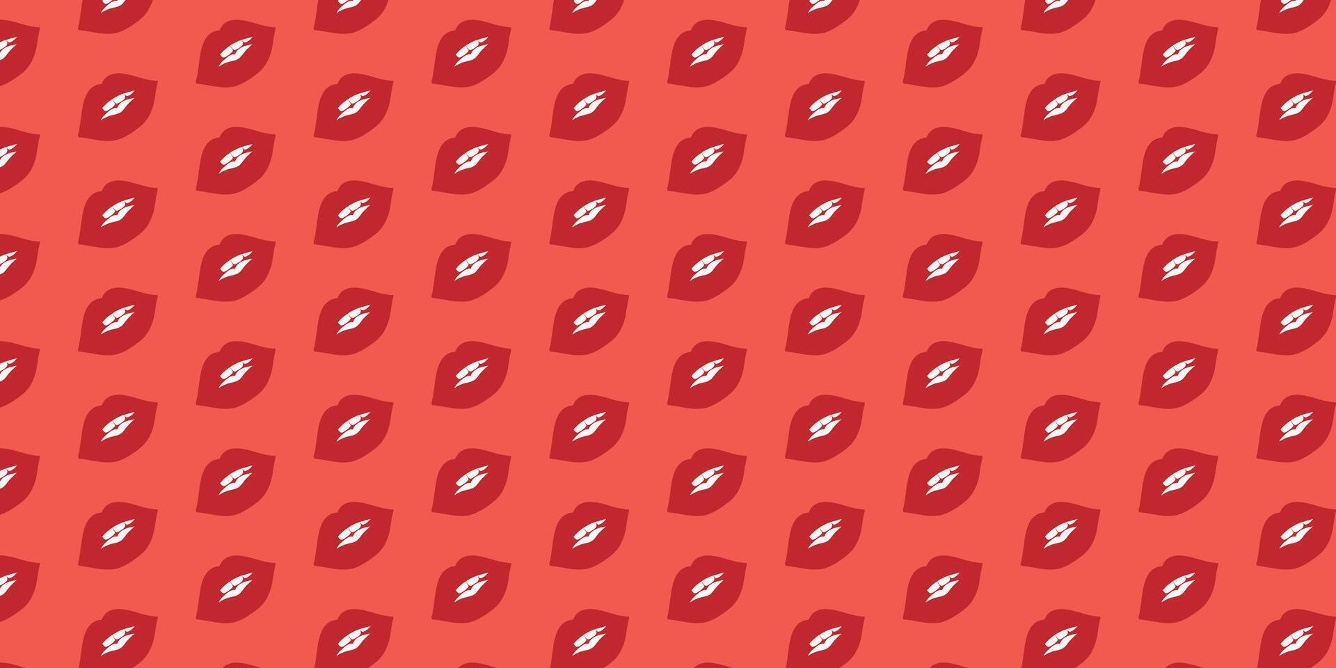 National Lipstick Day Pattern Background vector