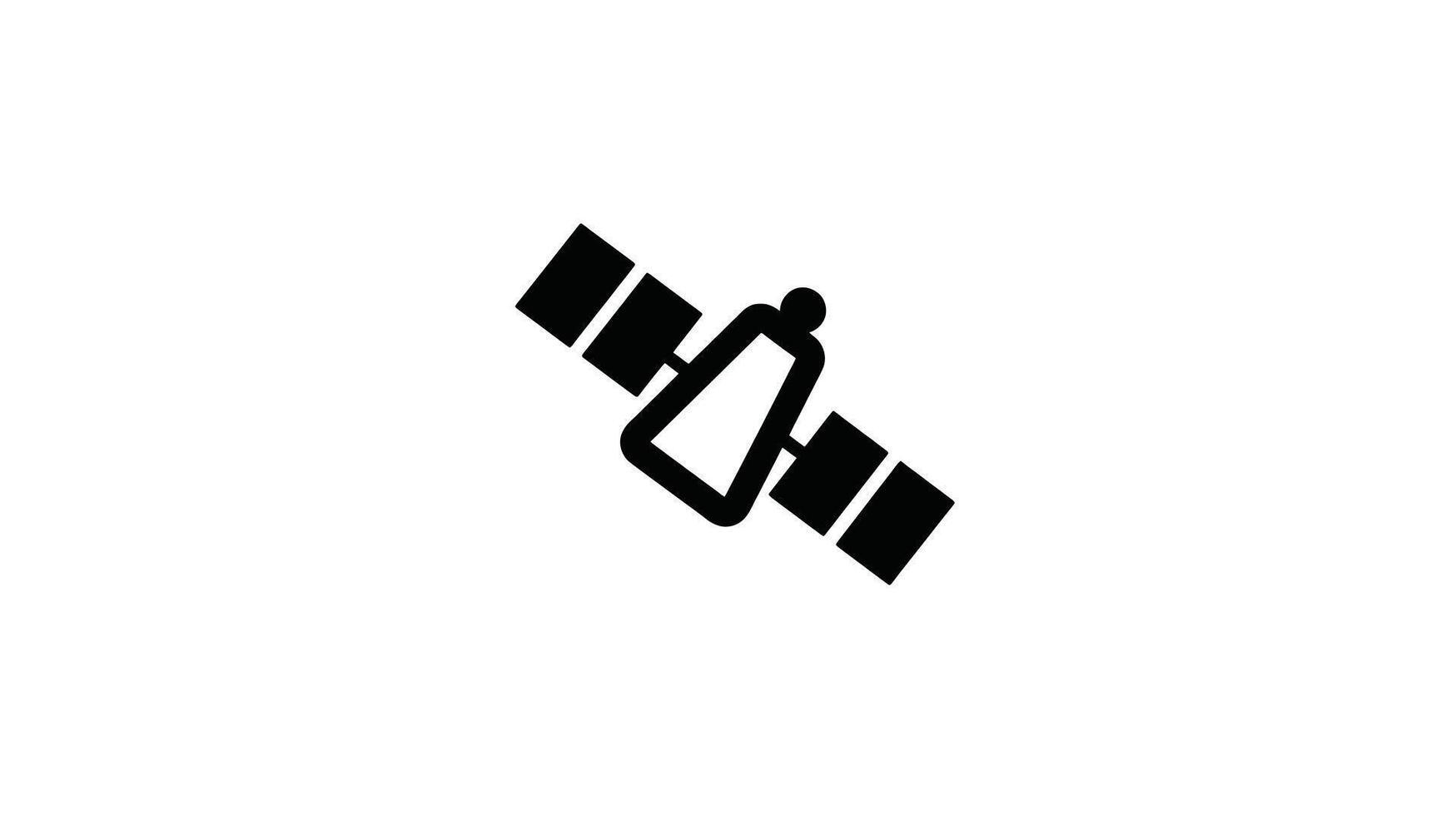 Satellite Icon Space Exploration Graphic Minimalist Design Element art vector