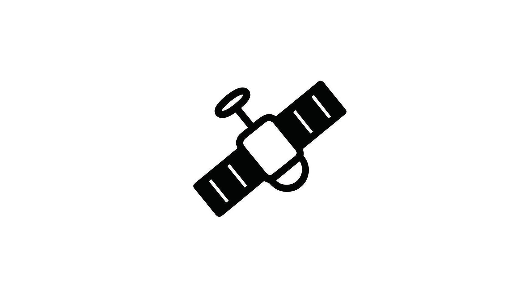 Satellite Icon Space Exploration Graphic Minimalist Design Element arts vector