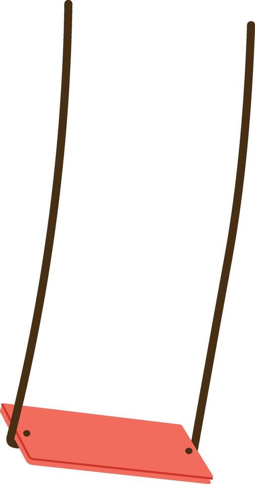 Swing with Wooden Seat Design vector