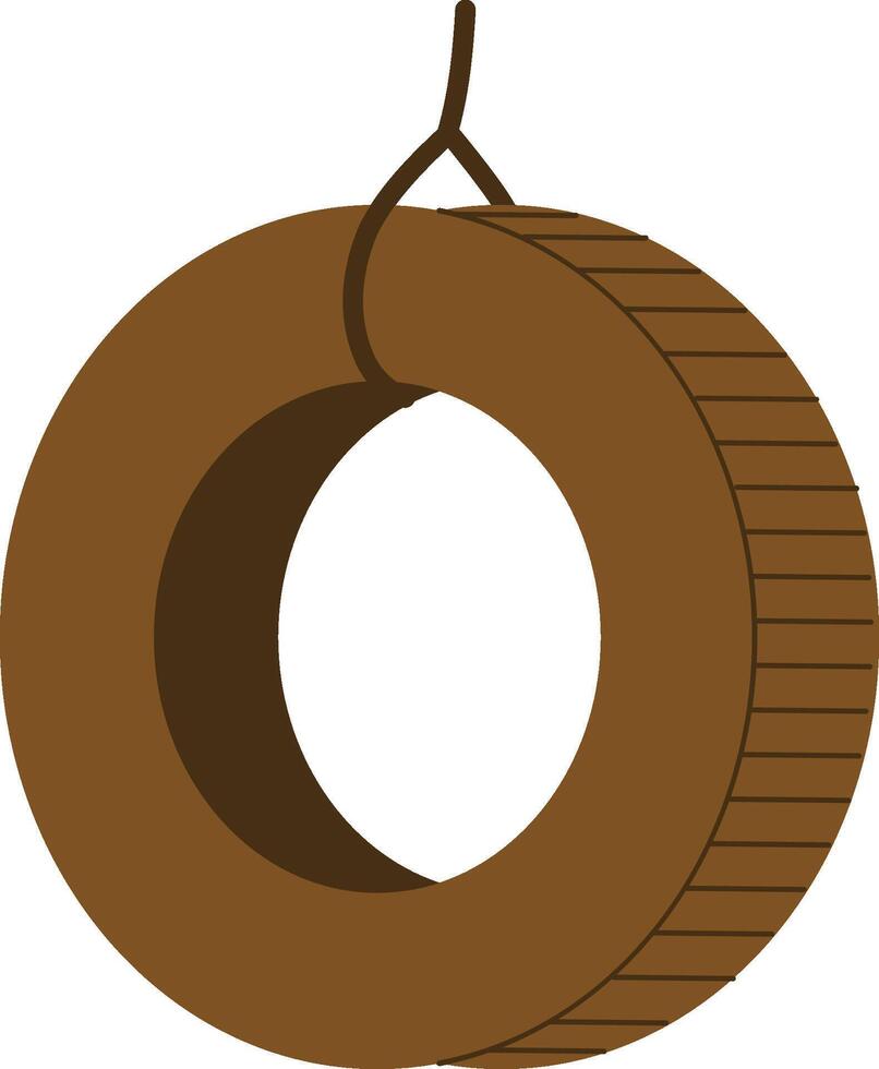 Hanging Tire Swing vector