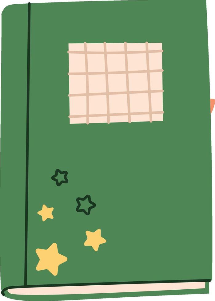 Notebook with Star Decorations vector