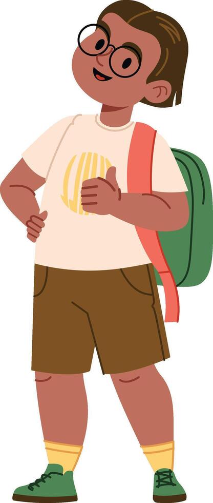 Student Shows Thumb Up vector