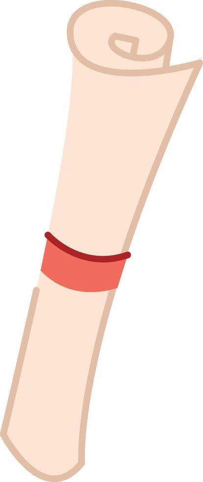 Rolled Scroll with Red Ribbon vector