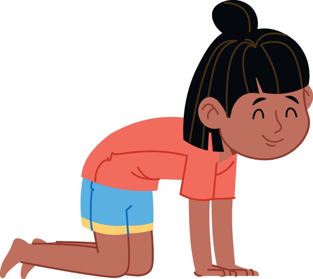 Girl Doing Yoga vector