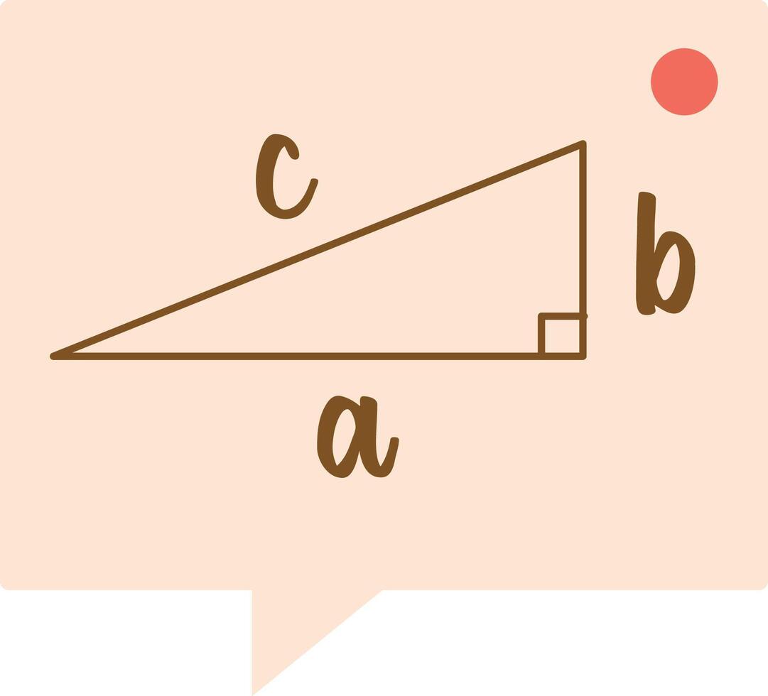 Geometric Right Triangle Diagram vector