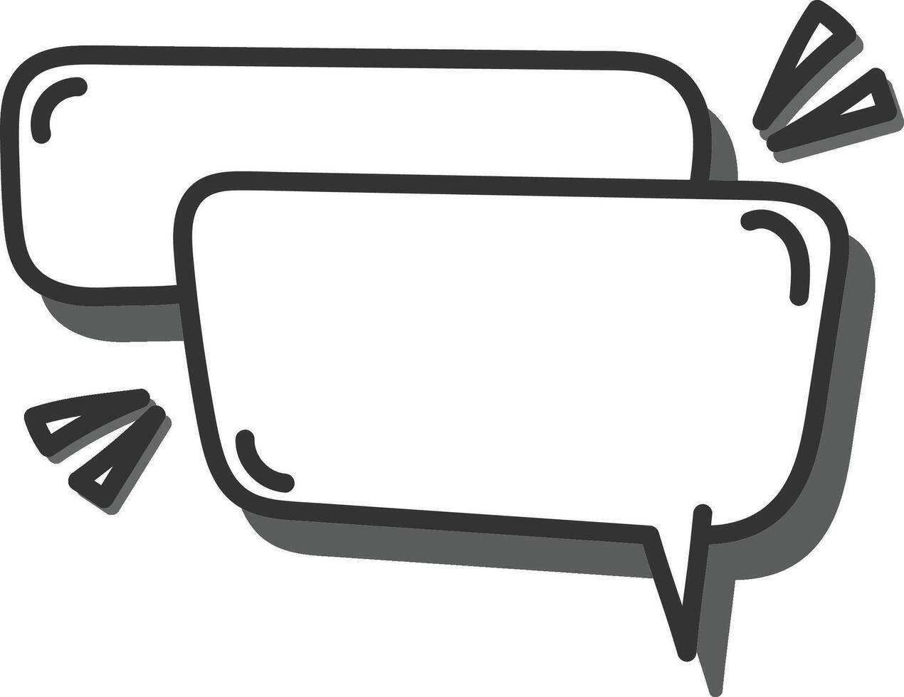 Speech Bubbles with Shadows vector