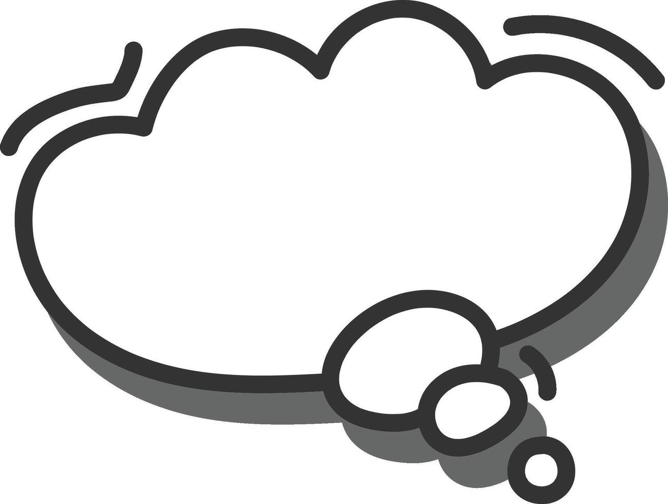 Cloud Thought Bubble Outline vector