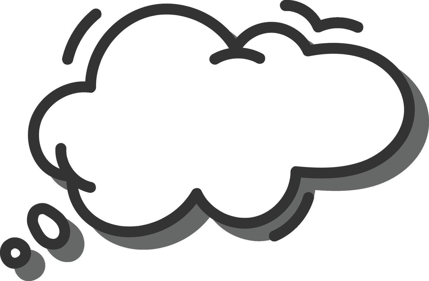 Cartoon Thought Bubble Outline vector