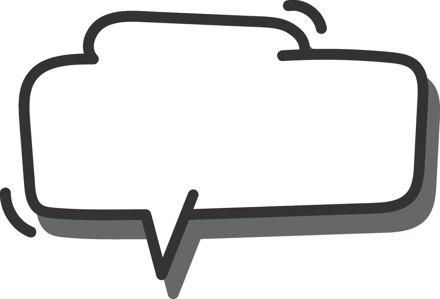 Speech Bubble with Thick Outline vector