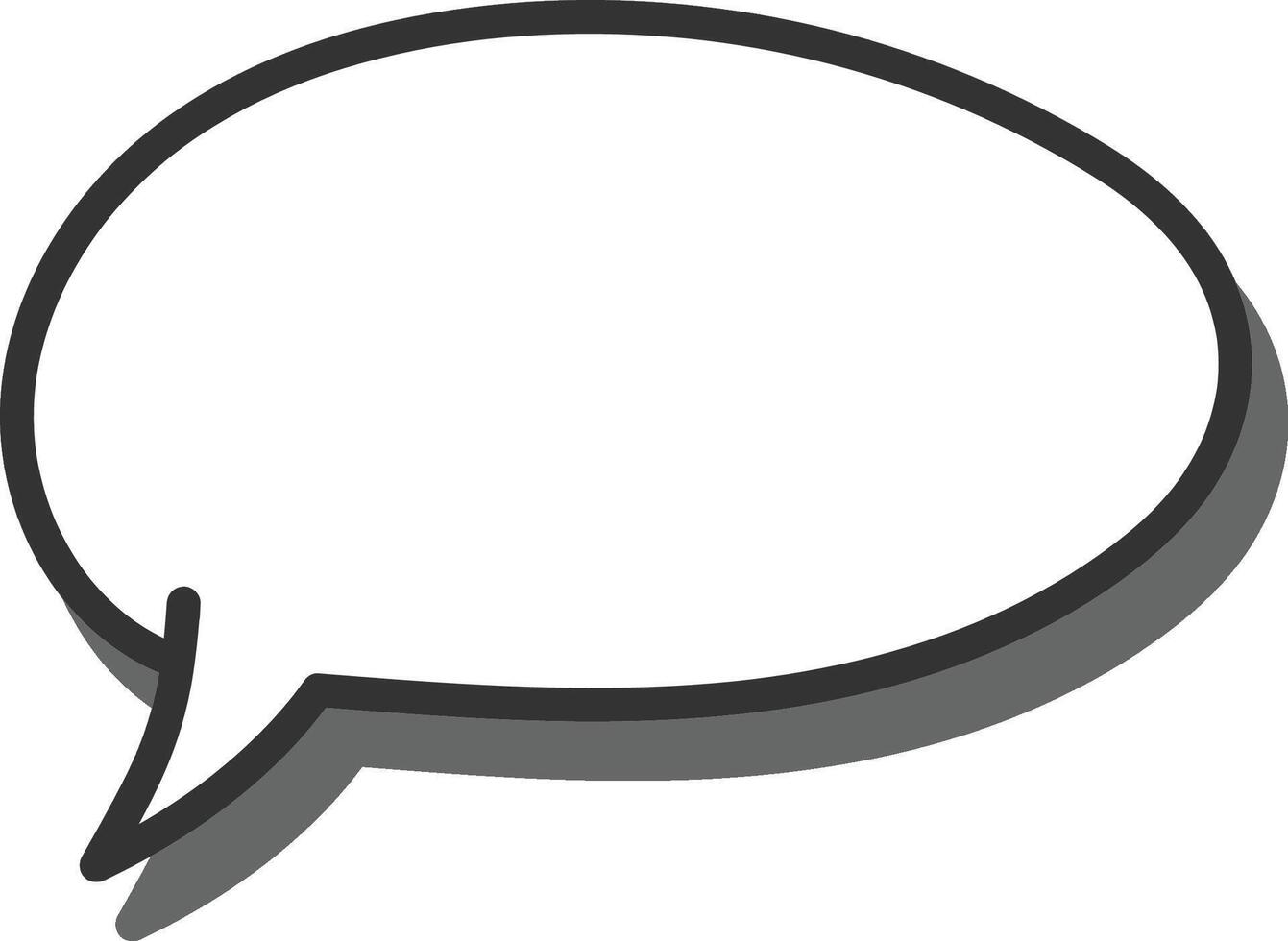 Speech Bubble with Shadow Element vector