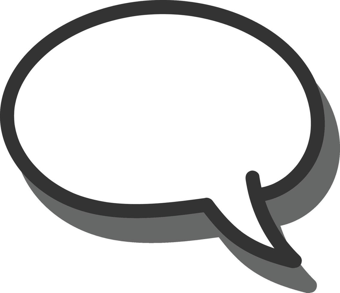 Speech Bubble with Shadow Style vector