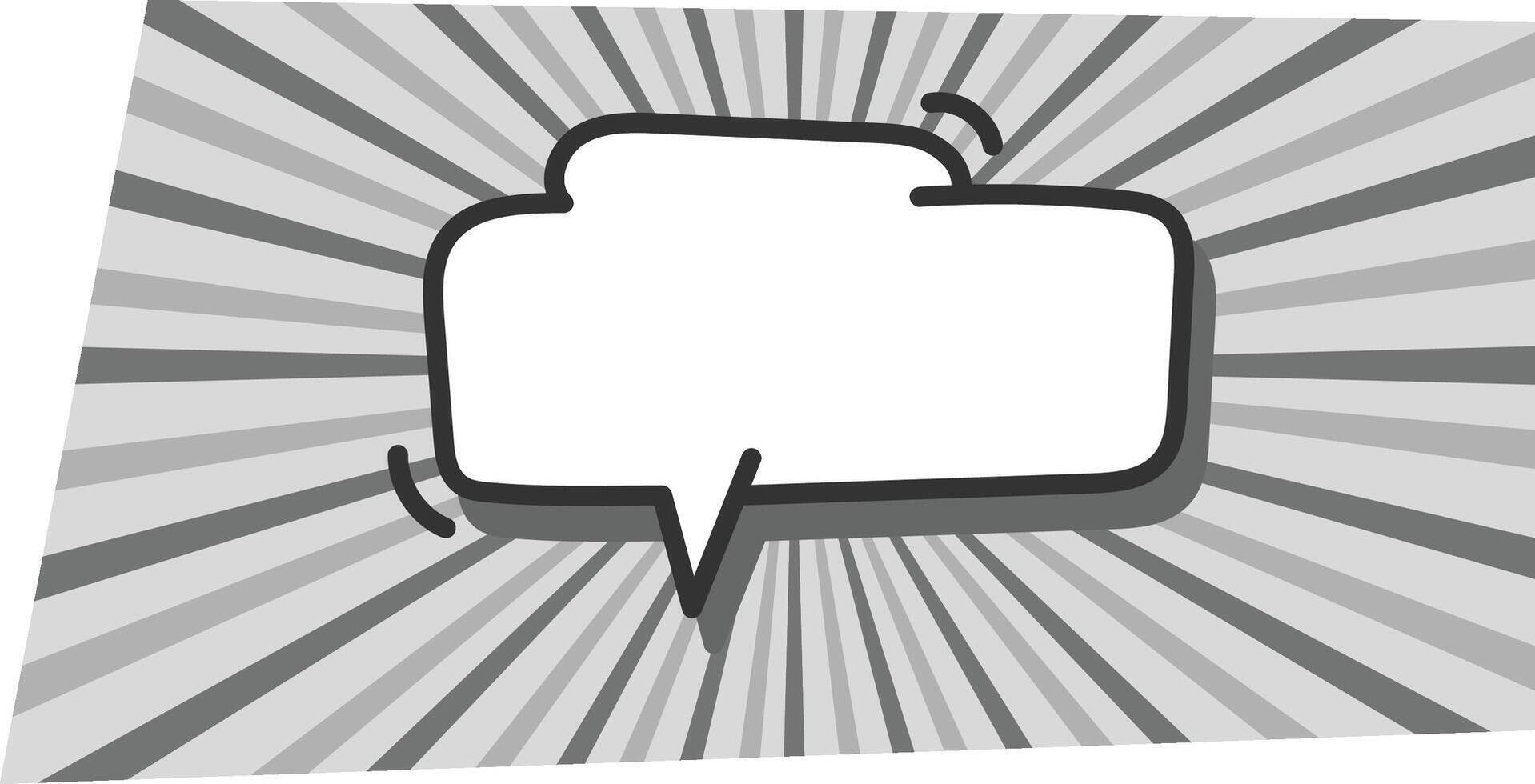Comic Speech Bubble with Rays Halftone Background vector