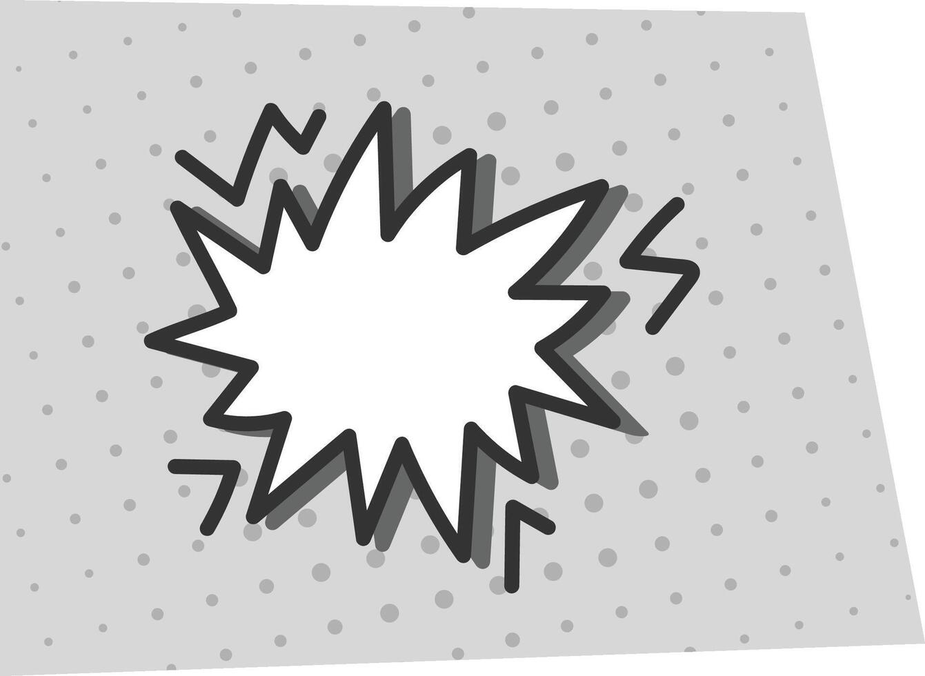 Comic Style Explosion Burst Speech Bubble Halftone Background vector