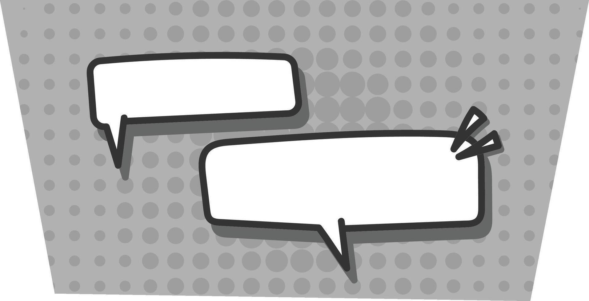 Comic Speech Bubbles on Dotted Halftone Background vector