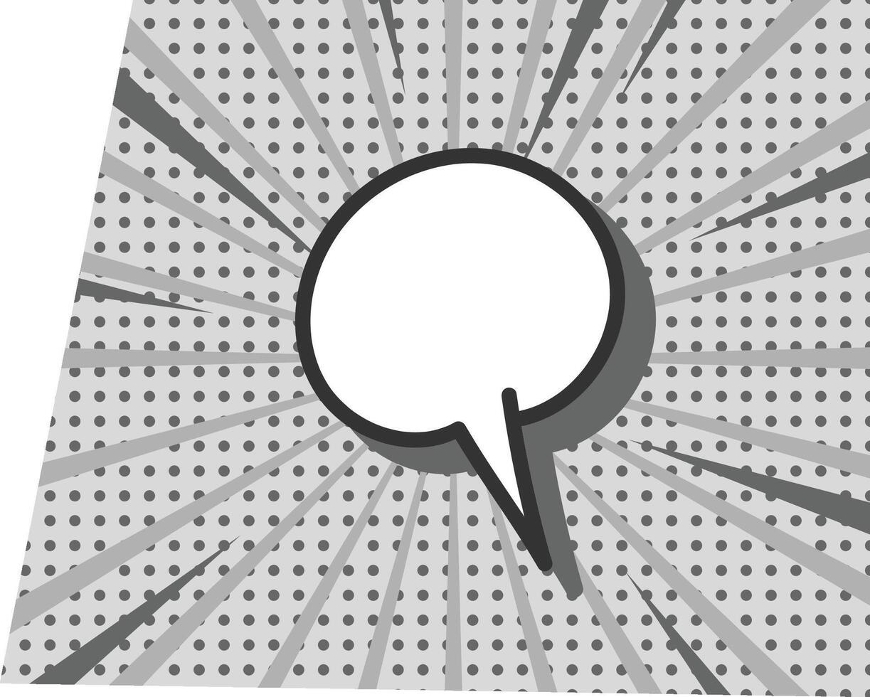 Comic Style Speech Bubble Halftone Background vector