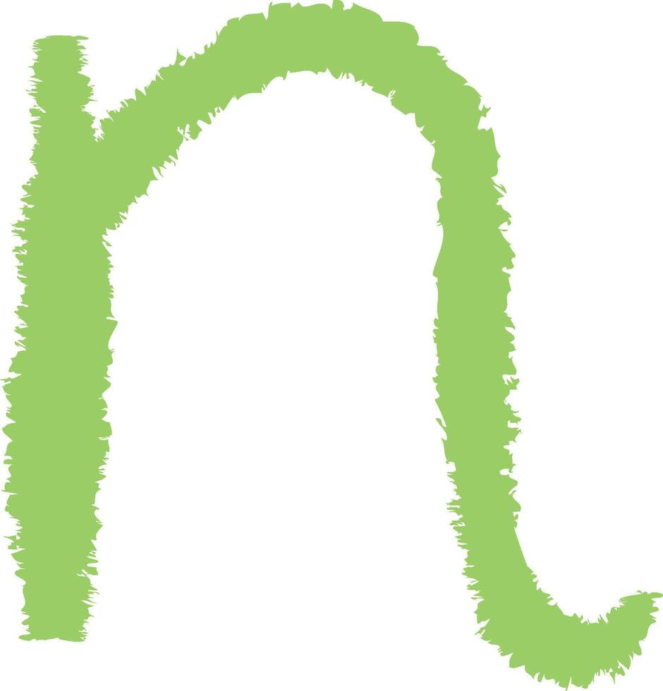 N Letter Chalk Board Alphabet vector