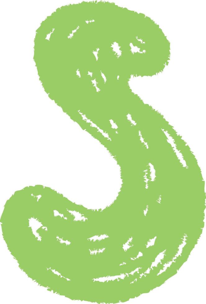 S Letter Chalk Board Alphabet Symbol vector