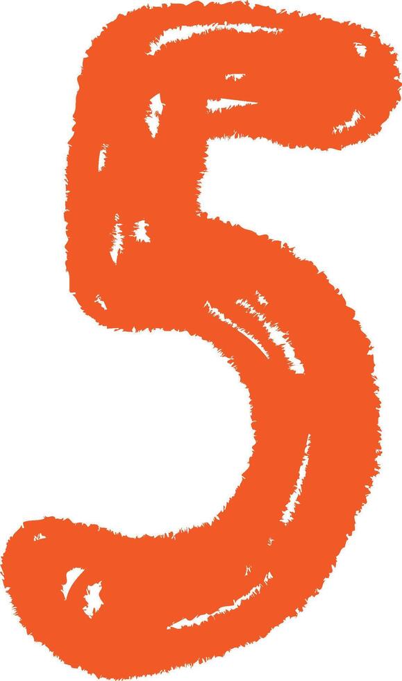 Five Digit Chalk Board Alphabet vector