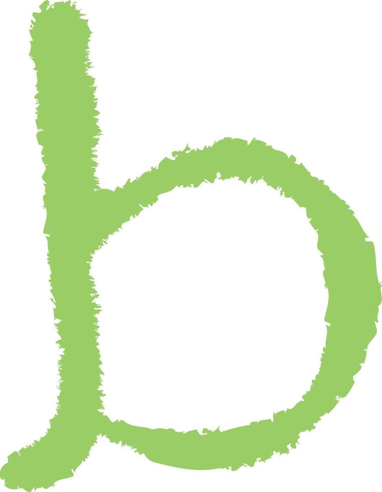 B Small Letter Chalk Board Alphabet vector