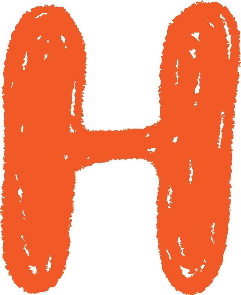 H Letter Chalk Board Alphabet Hand Drawn vector