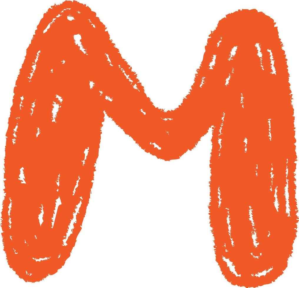M Letter Chalk Board Alphabet Element vector