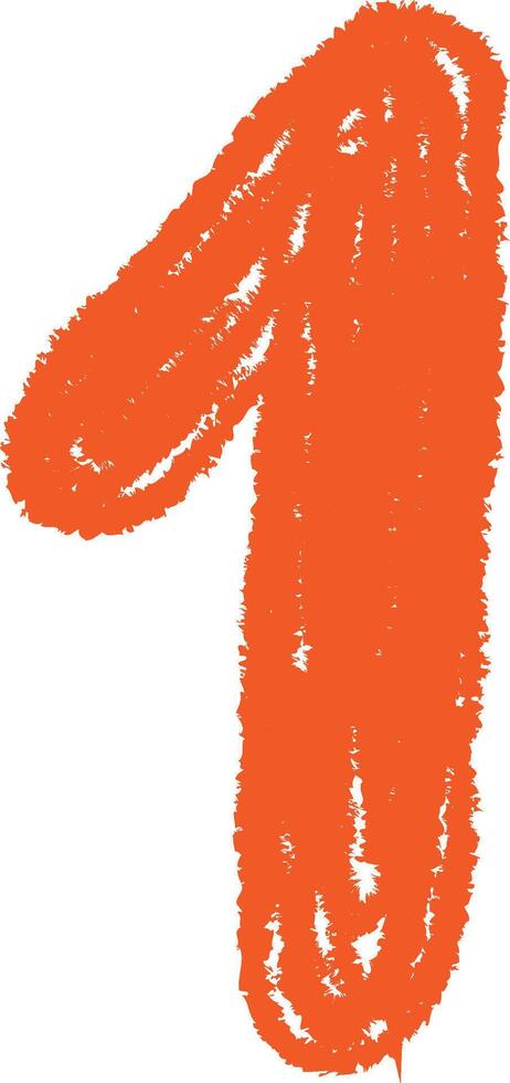 One Digit Chalk Board Alphabet vector
