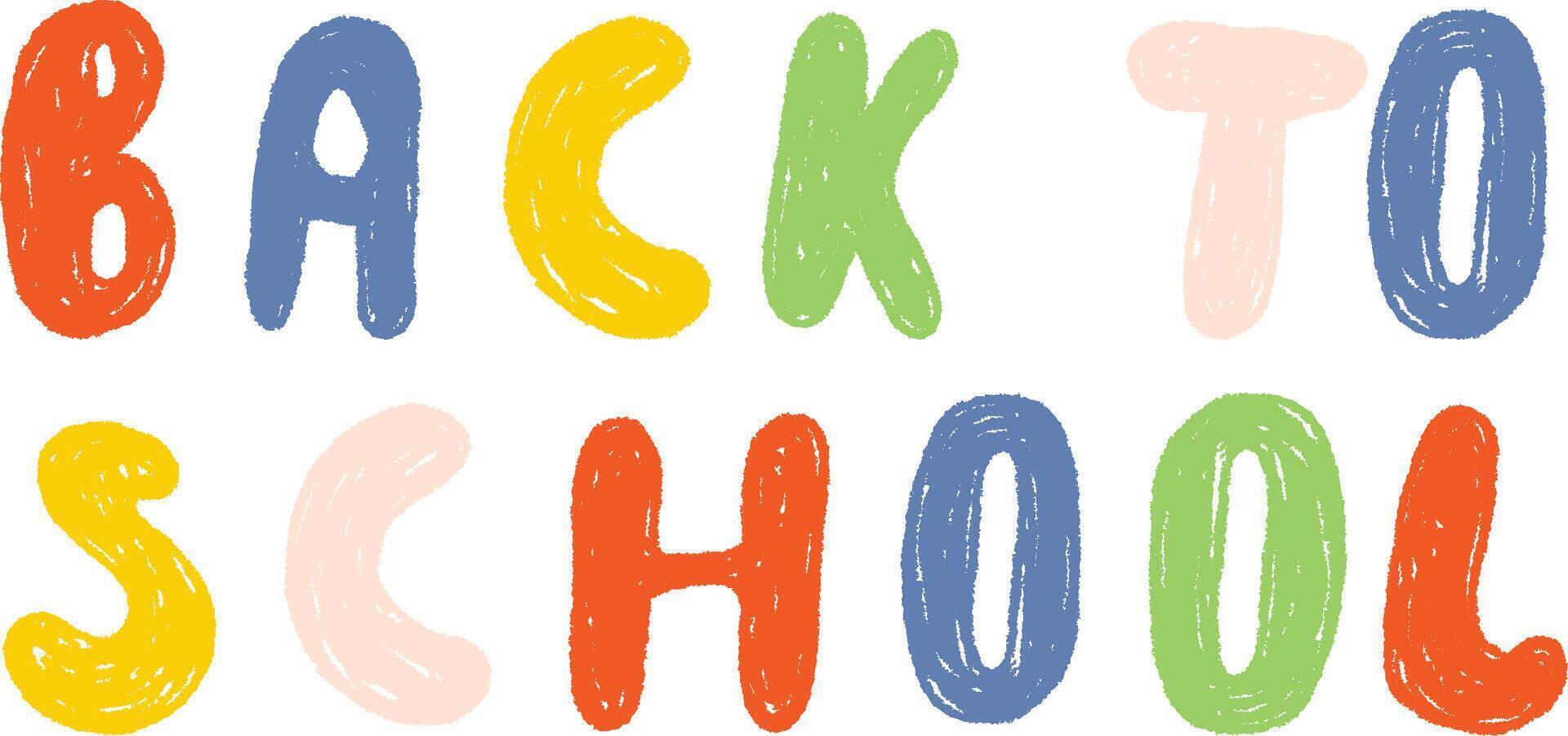 Back To School Chalk Board Lettering vector