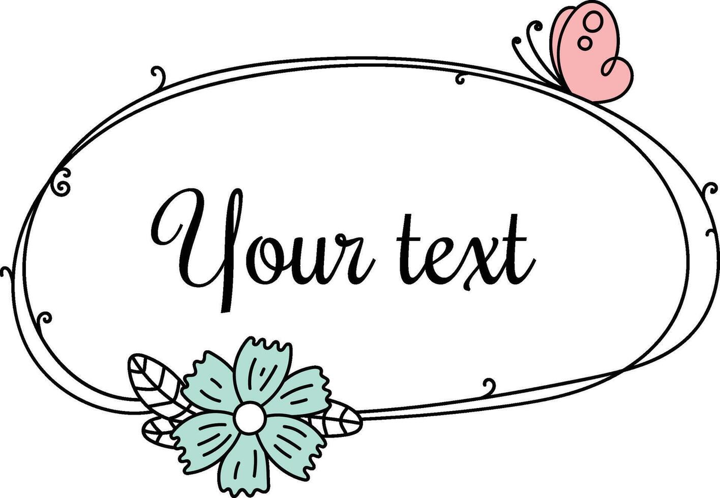 Decorative Frame with Butterfly vector