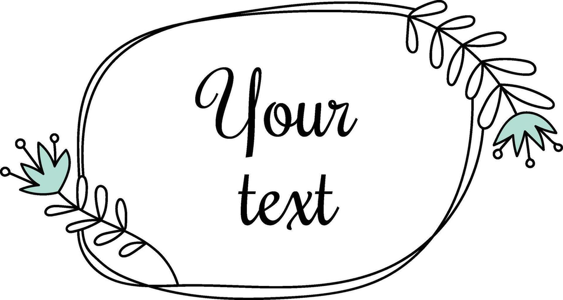 Floral Frame with Text Space Design vector