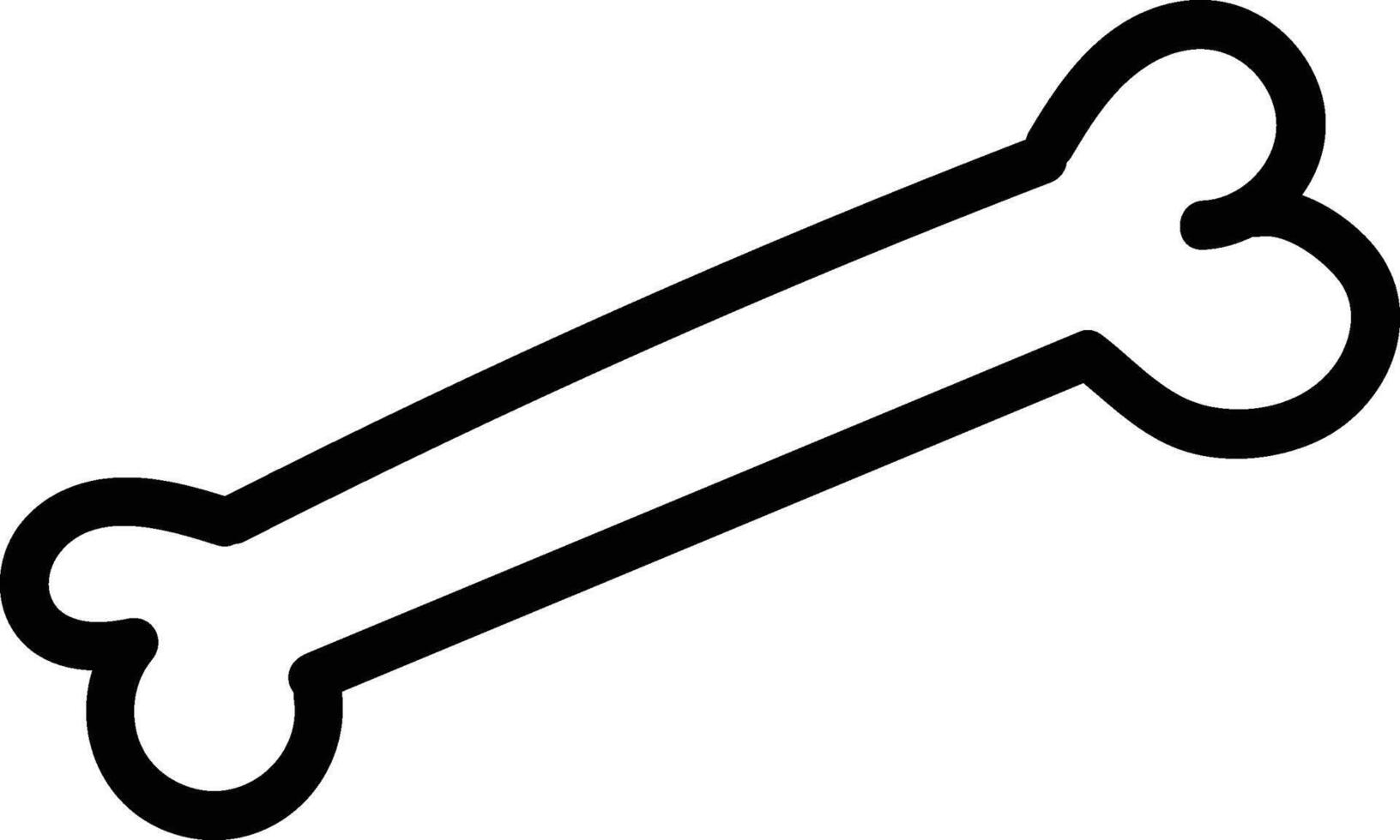Cartoon Bone Outline vector