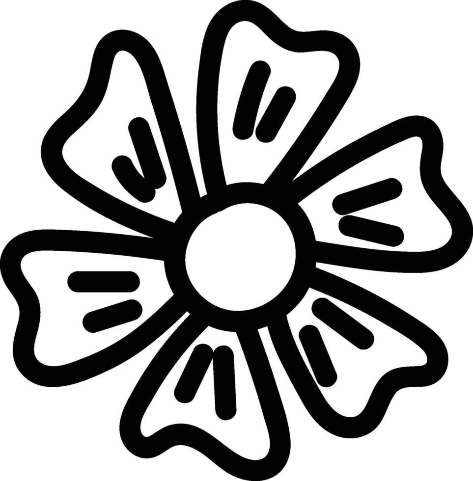 Bold Line Art Flower vector