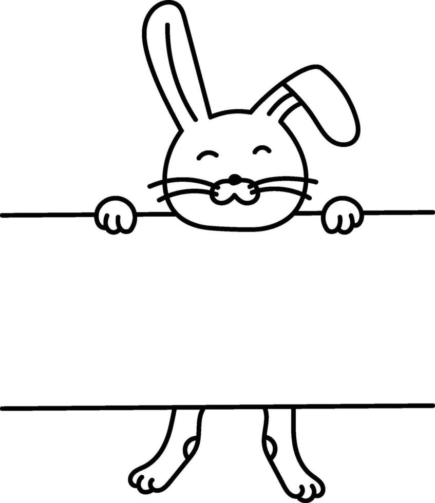 Bunny Peeking from Something vector