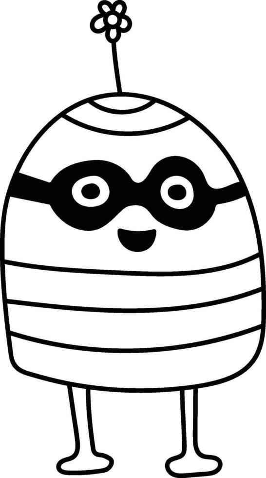Funny Doodle Monster vector
