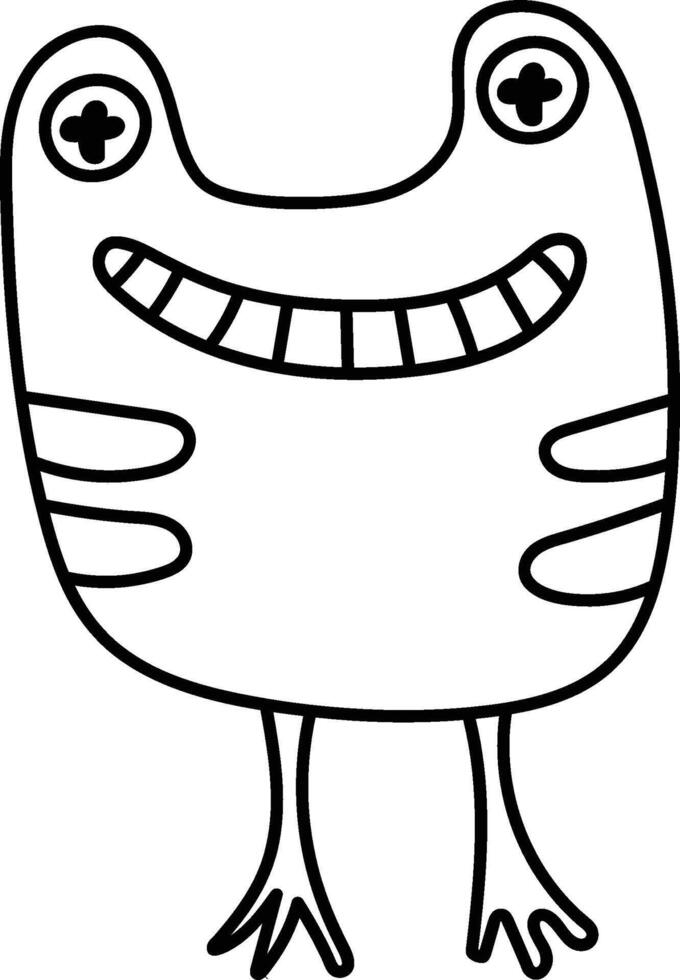 Smiling Cartoon Monster vector