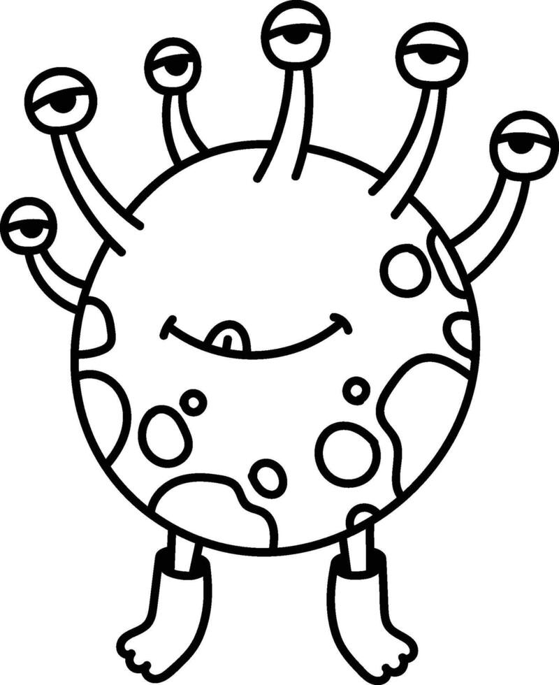 Smiling Alien Monster vector