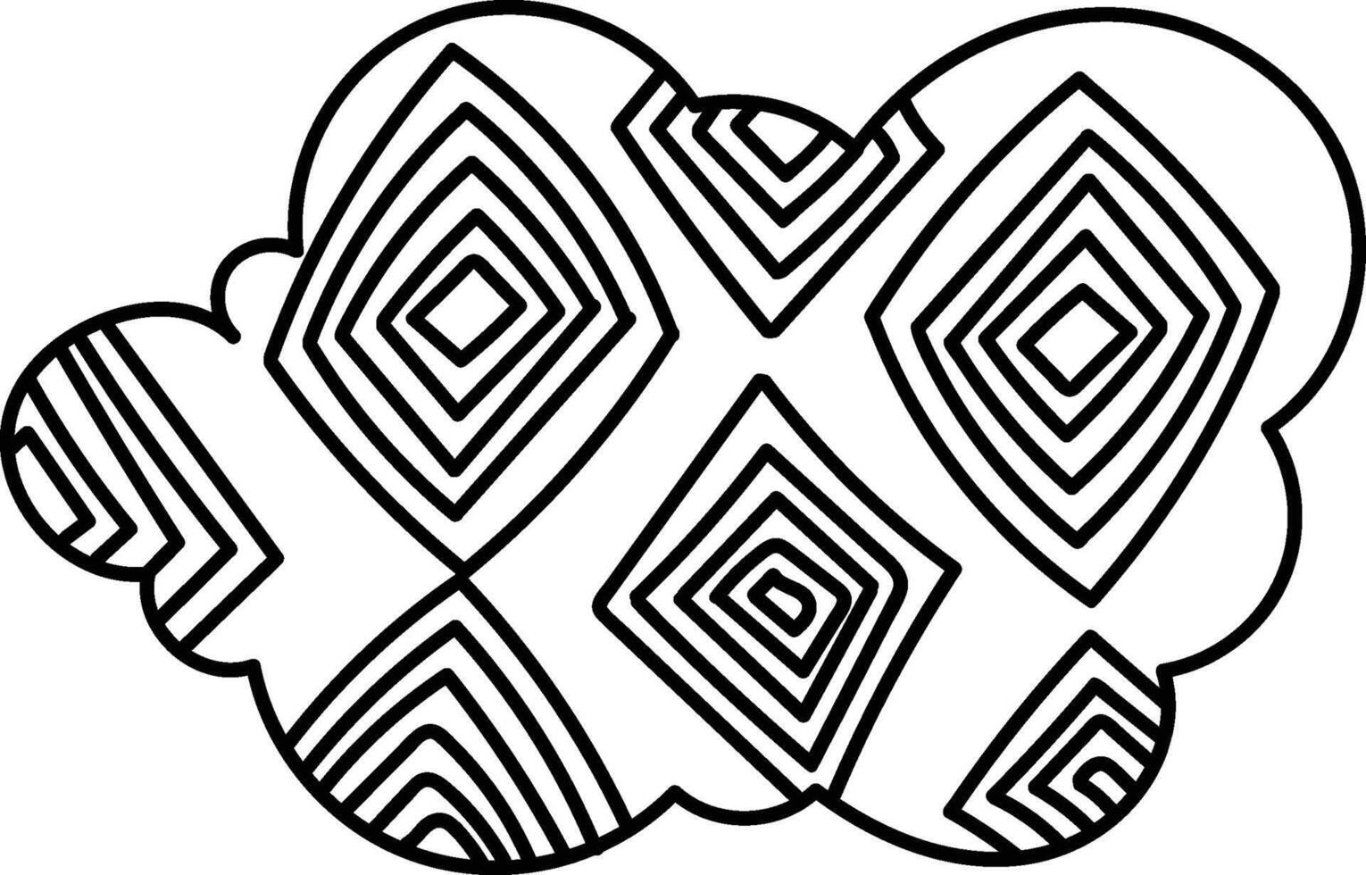 Geometric Patterned Cloud vector