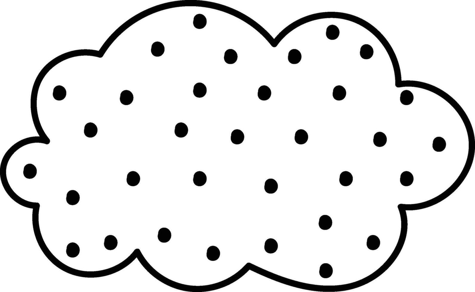 Dotted Cloud Outline vector
