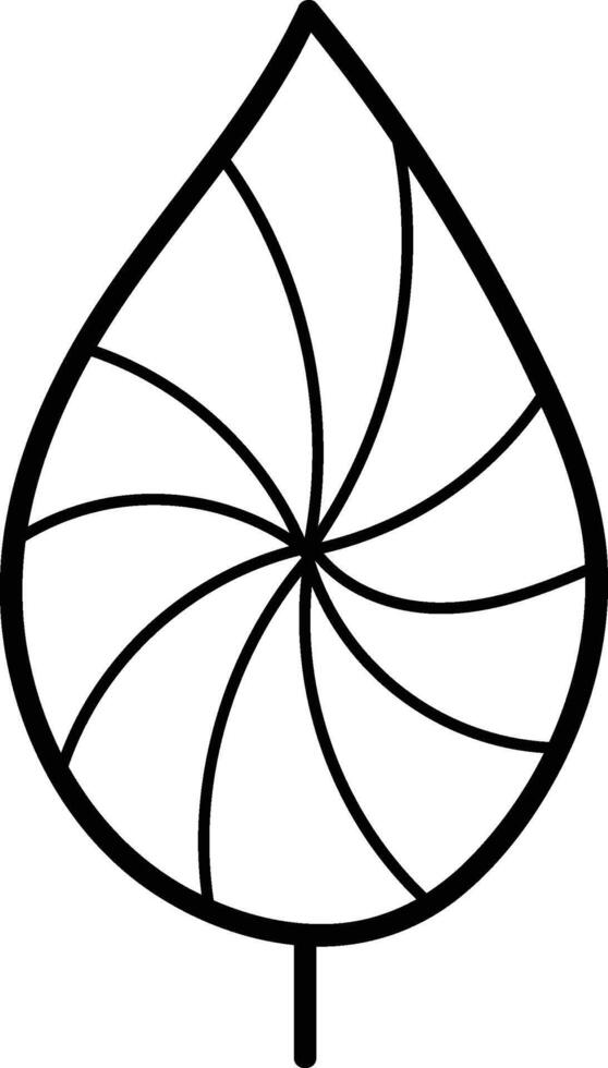 Geometric Leaf Outline vector