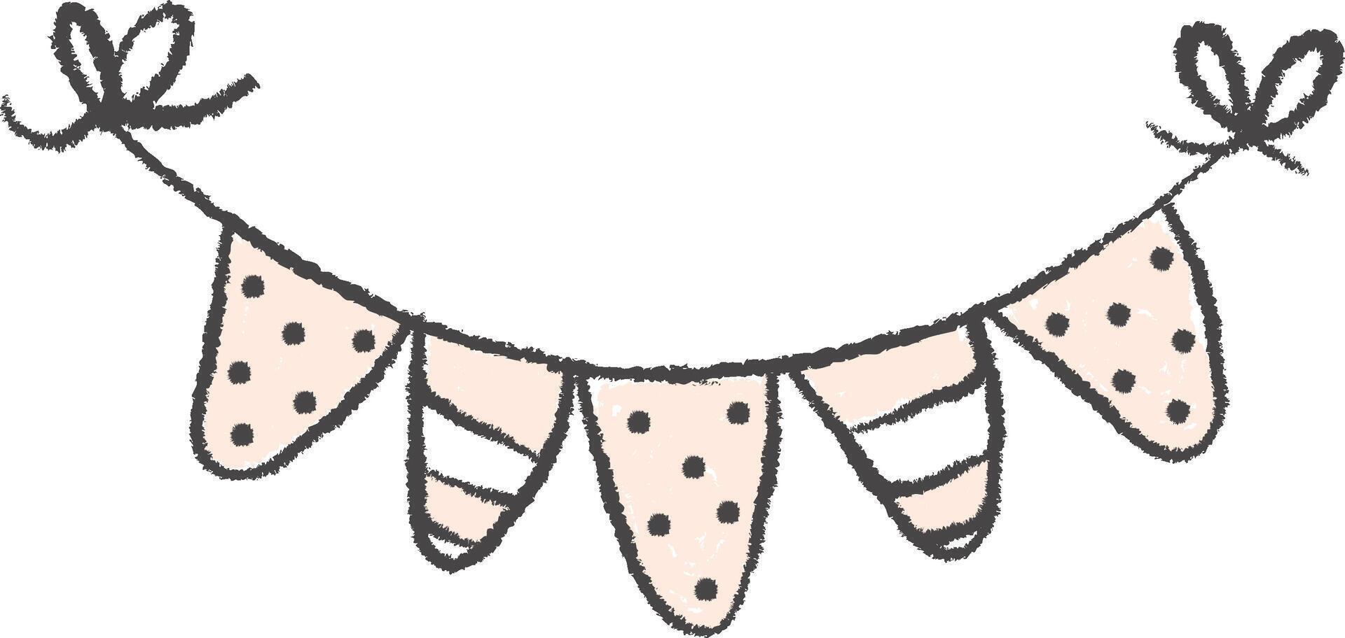 Hand-Drawn Festive Bunting vector