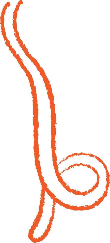 Curved Brush Stroke Line Art vector