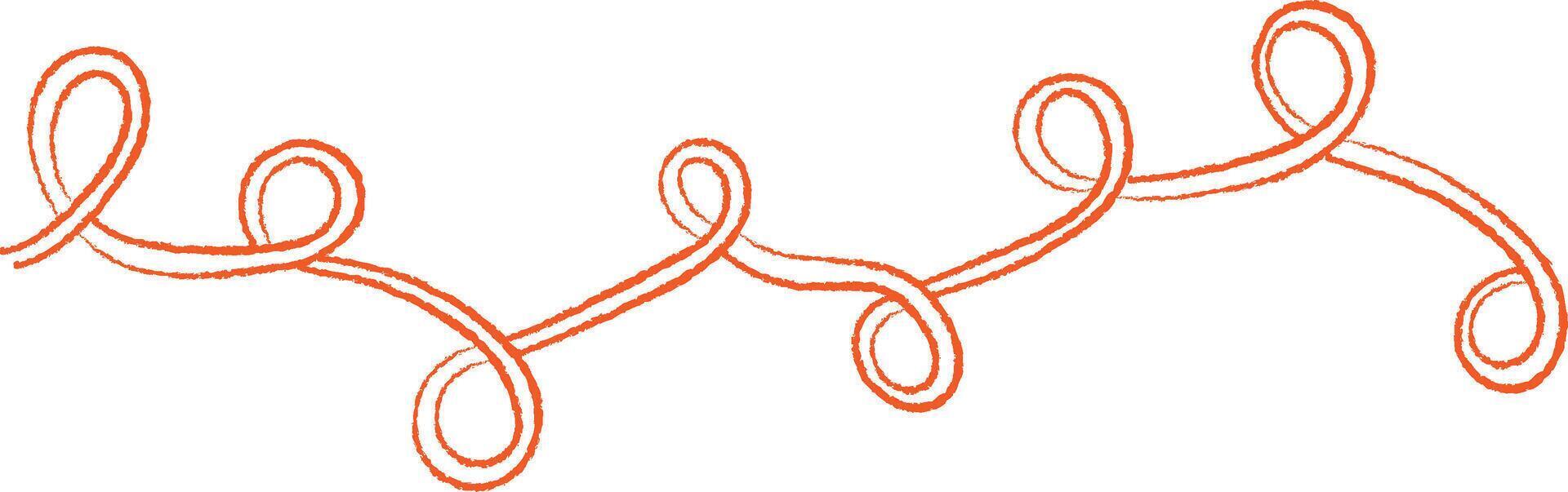 Elegant Swirling Line Garland vector