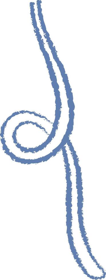 Curved Hand-Drawn Line Art vector