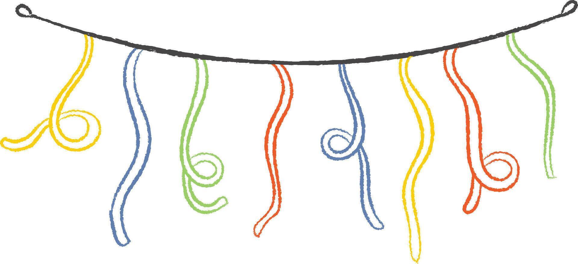 Festive Hanging Streamers vector