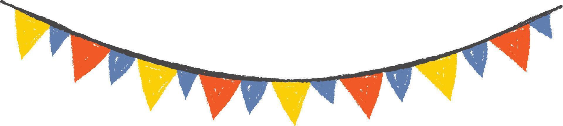 Festive Bunting Garland Design vector