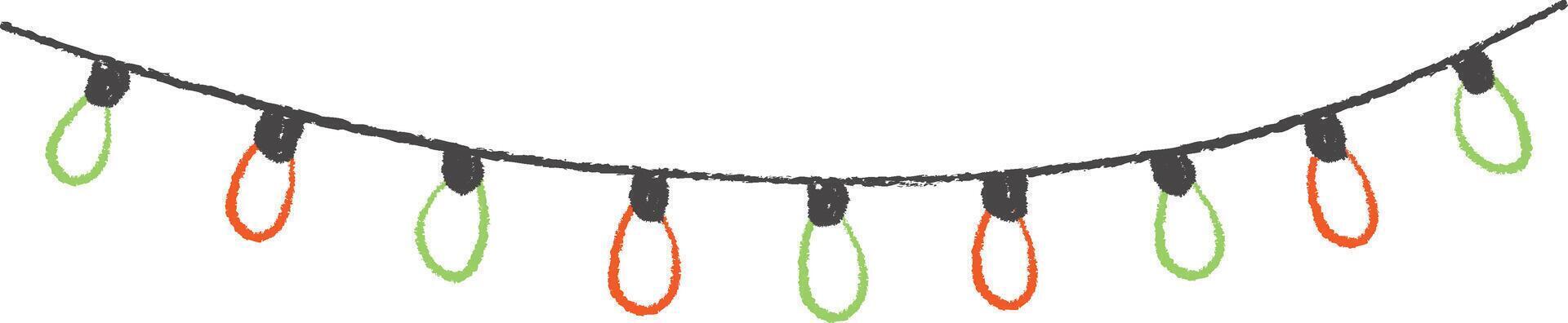 String of Festive Light Bulbs vector