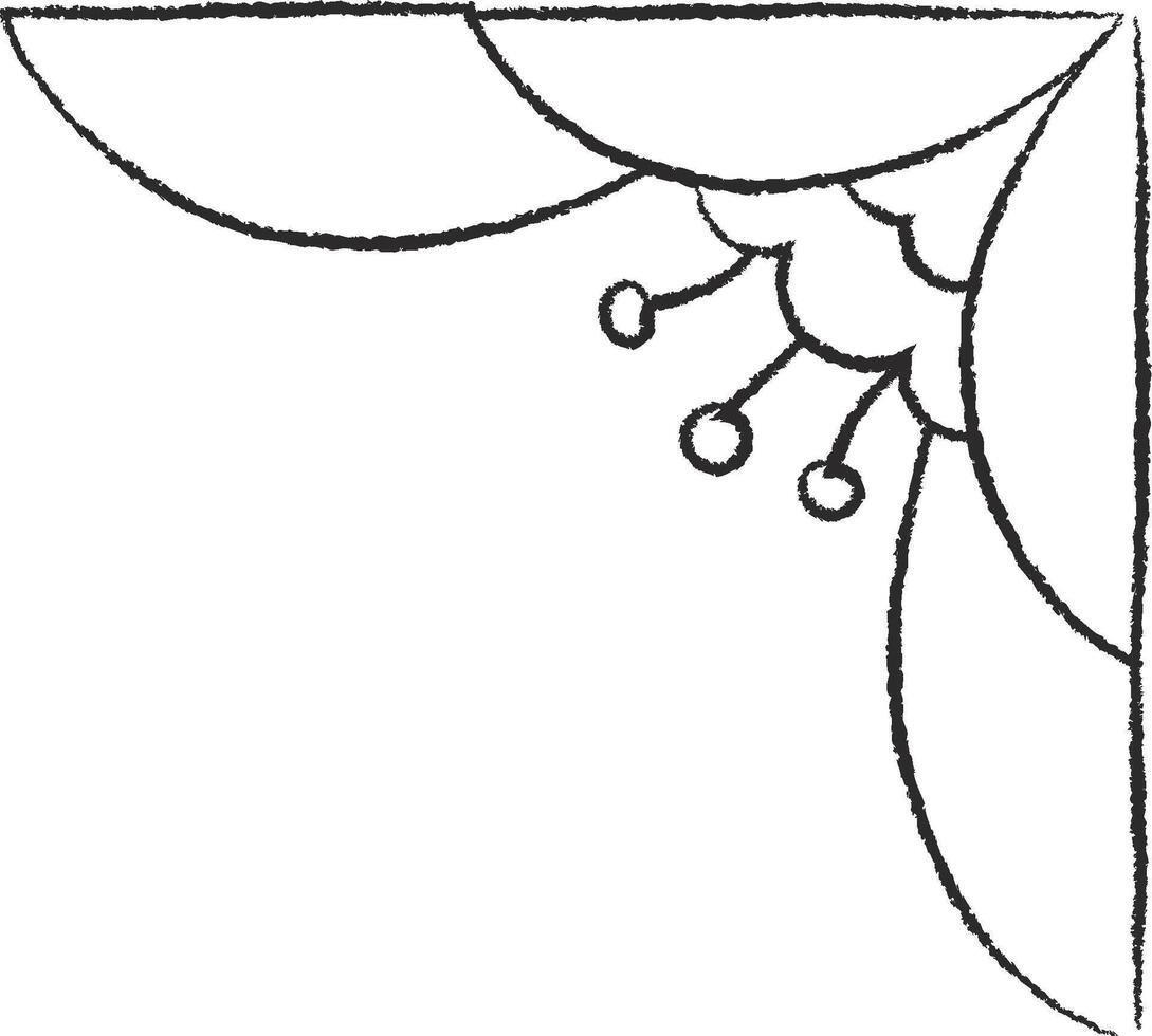 Floral Corner Sketch vector