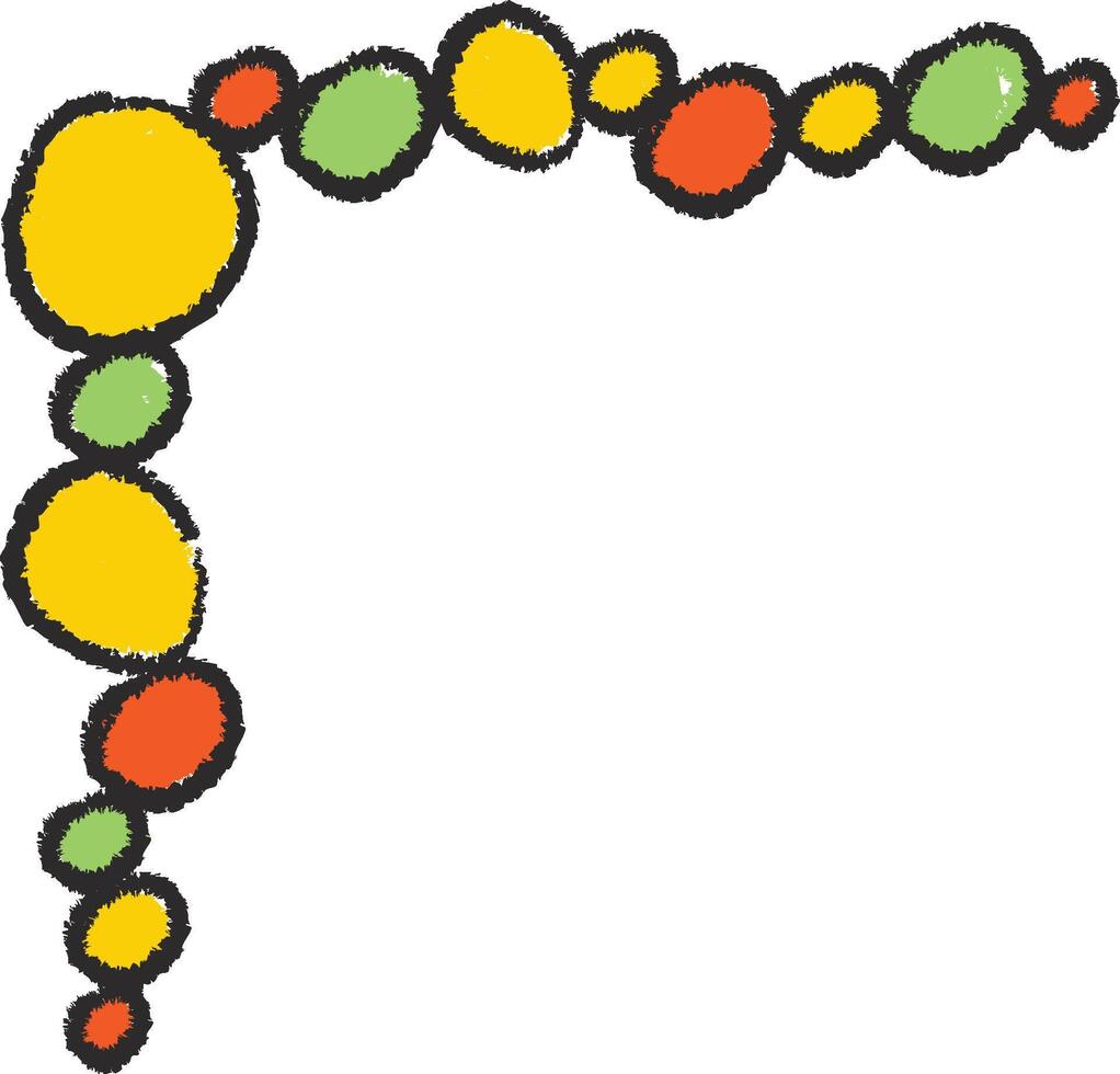 Abstract Dotted Corner Doodle vector